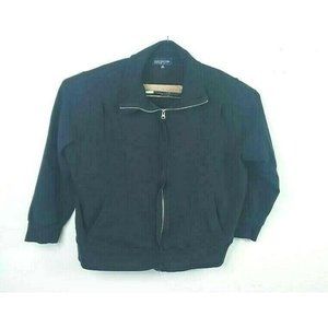 Jones New York Womens Jacket Coat Black Waist Length Zip Up Pockets Plus 2XL